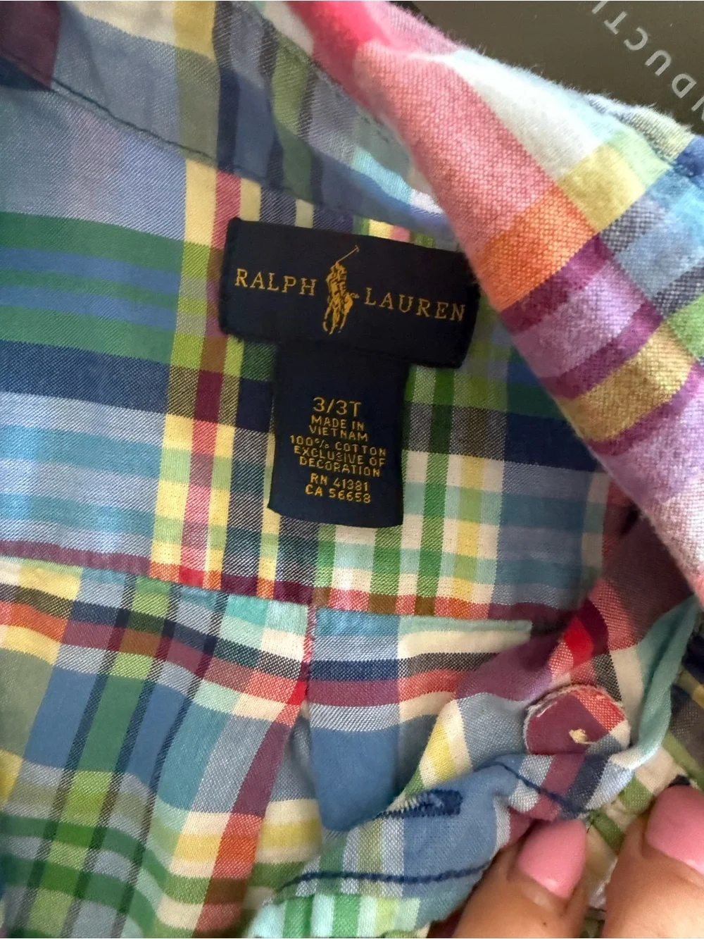 Ralph Lauren Kids Plaid Short-Sleeve Button-Down in Bright Multicolor